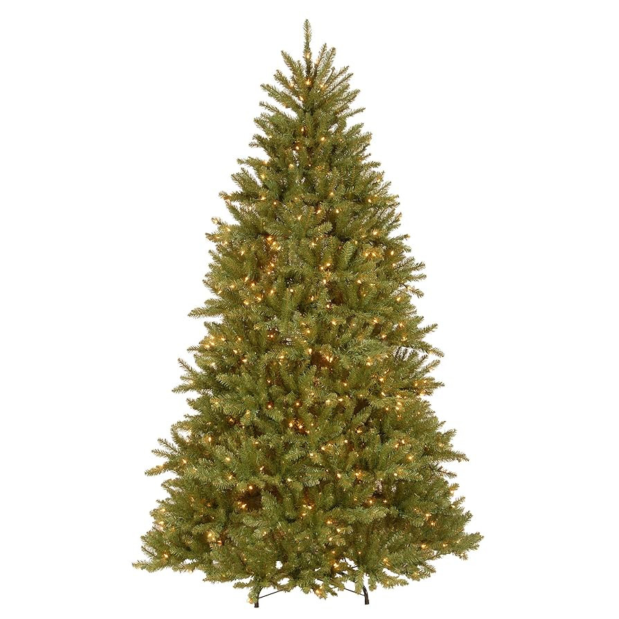 National Tree Company Pre-Lit Artificial Full Christmas Tree, Green, Dunhill Fir, White Lights, I... | Amazon (US)