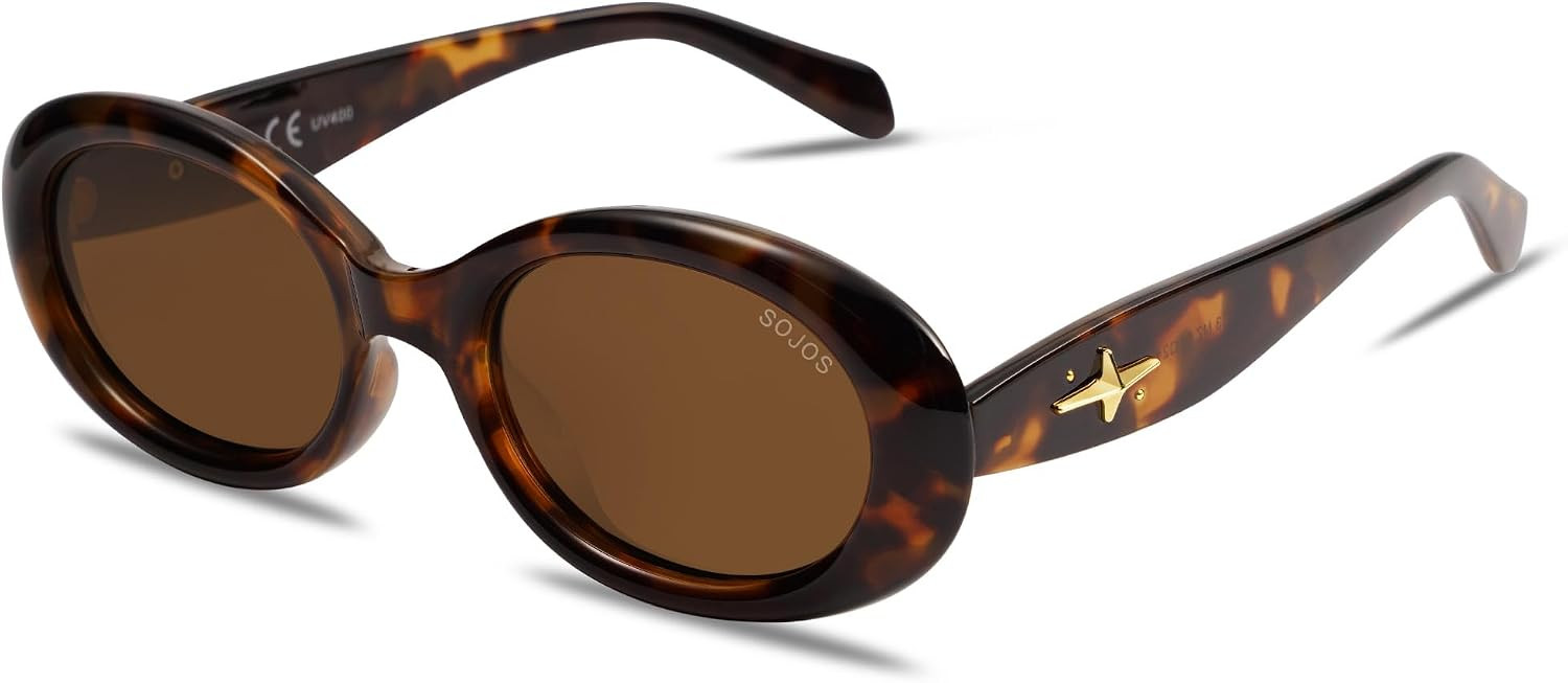 SOJOS Retro Oval Polarized Sunglasses for Women Men 90s Vintage UV400 Protection Tiny Sun Glasses SJ2286 | UV400 Protection Comfortable Fit Stylish Design Work Great for Driving and Outdoor Activities SJ2286 | Amazon (US)