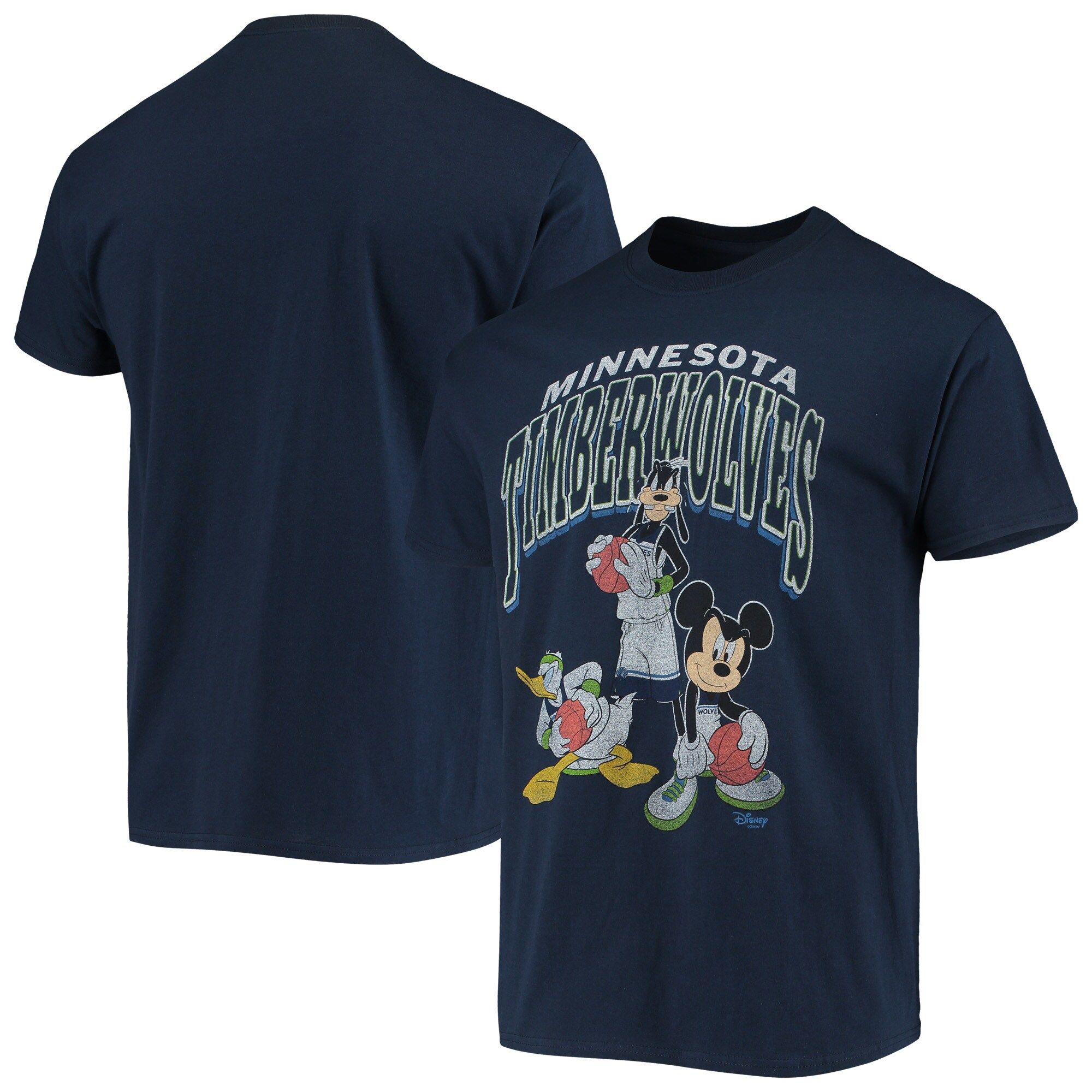 Men's Minnesota Timberwolves Junk Food Navy Disney Mickey Squad T-Shirt | NBA Shop