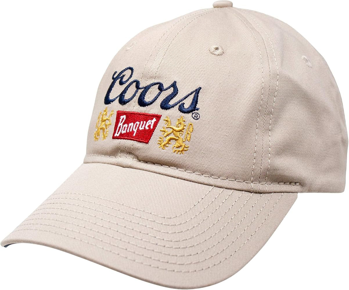 Coors Banquet Beer Logo Adjustable Khaki Hat | Amazon (US)