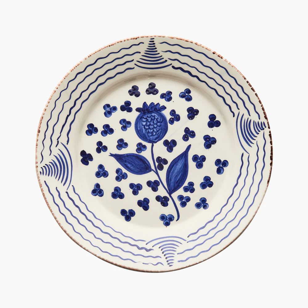 Casa Nuno Blue Pomegranate Plate | Dear Keaton