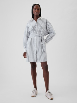 Organic Cotton Striped Mini Shirtdress | Gap (US)