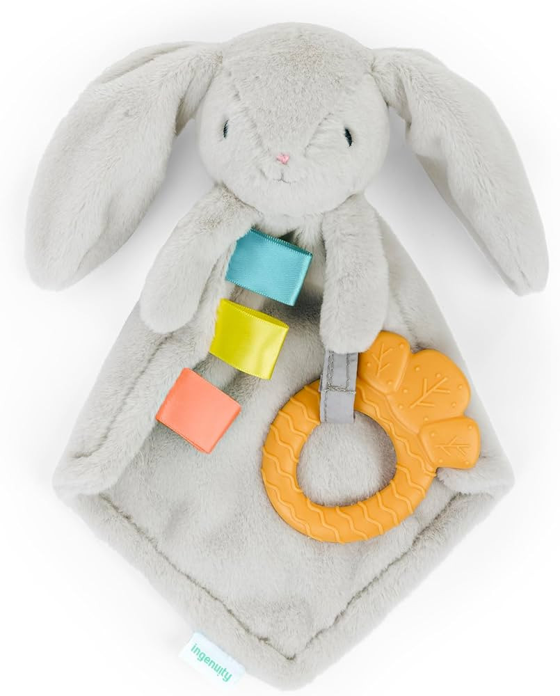 Ingenuity Cozy Sylvi Plush Lovey Baby Teether - Soothe Gums - Self Soothing - Plush Bunny - Ages ... | Amazon (US)