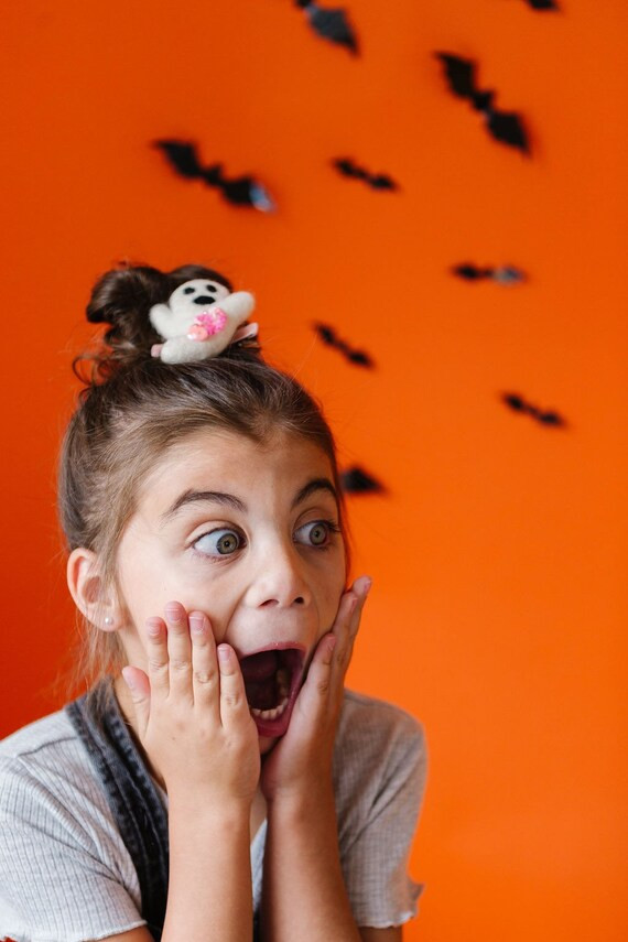 Halloween Ghost Hair Clip Spooky Boo Barrette Cute Dress up - Etsy | Etsy (US)
