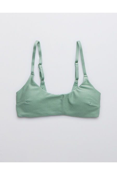 Aerie Ribbed Shine Scoop Bikini Top | American Eagle Outfitters (US & CA)