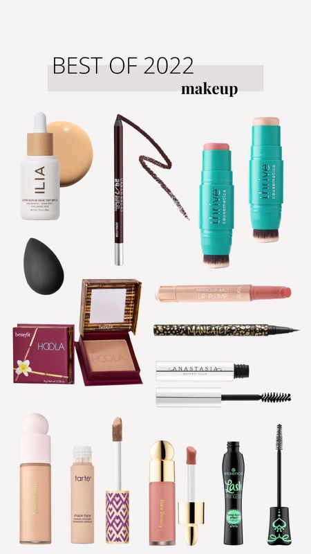 Most used and favorite makeup products of 2022! I couldn’t link the thrive products since they are not on LTK, but they are just the color sticks in a blush and highlighter color! 

#LTKSeasonal #LTKFind #LTKbeauty