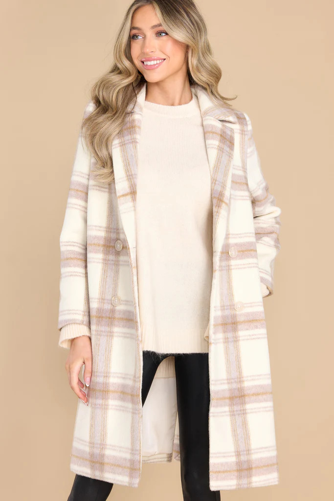 Iris Cream Multi Coat | Red Dress 