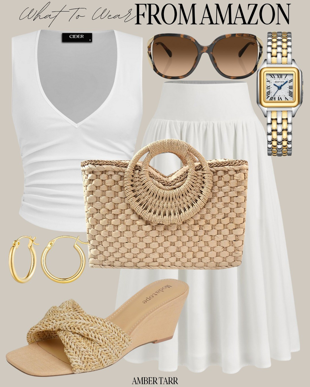 Summer light weight effortless skirt outfit from Amazon fashion 

#LTKFindsUnder100 #LTKFindsUnder50 #LTKOver40