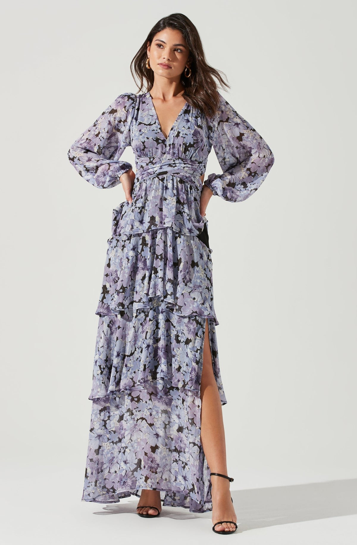 Anora Floral Tiered Maxi Dress | ASTR The Label (US)