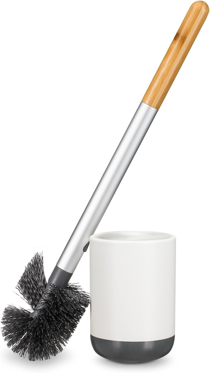 Full Circle Scrub Queen, Bathroom Toilet Brush with Ceramic Holder and Dry Earth Disk for Mold & ... | Amazon (US)