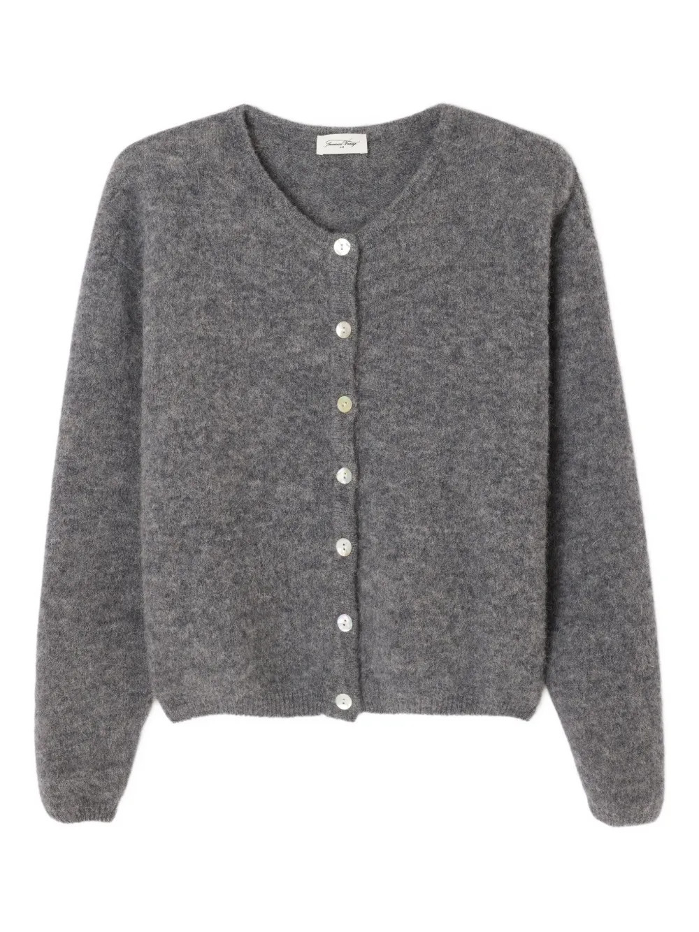American Vintage Vitow buttoned round-neck cardigan - Grey | Farfetch Global