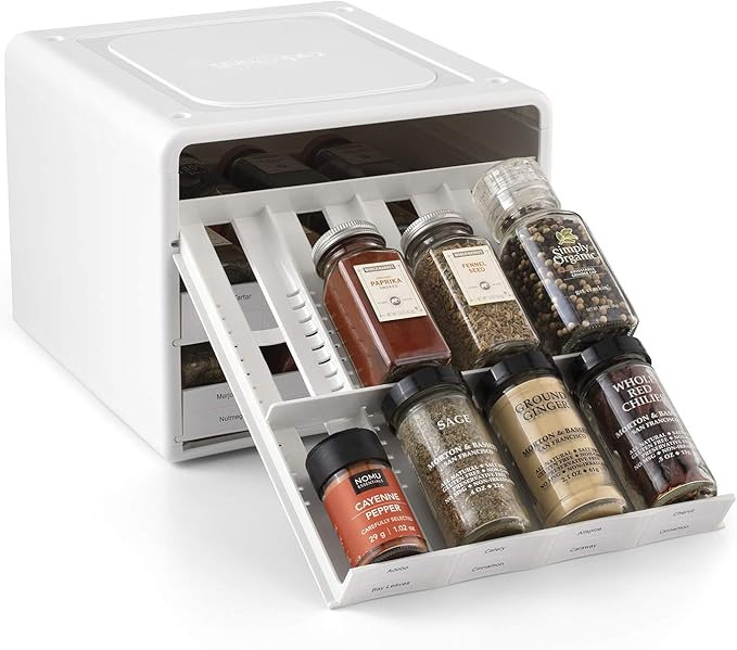 YouCopia SpiceStack Adjustable Spice Rack Organizer, Pull-Down 24-Bottle Seasonings and Spices Ho... | Amazon (US)