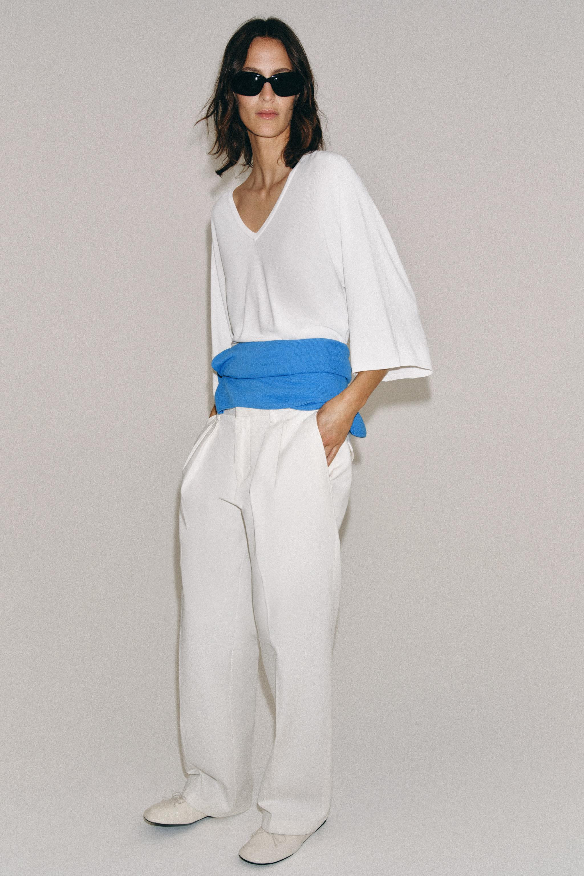 FLOWY V-NECK KNIT JUMPER | Zara US