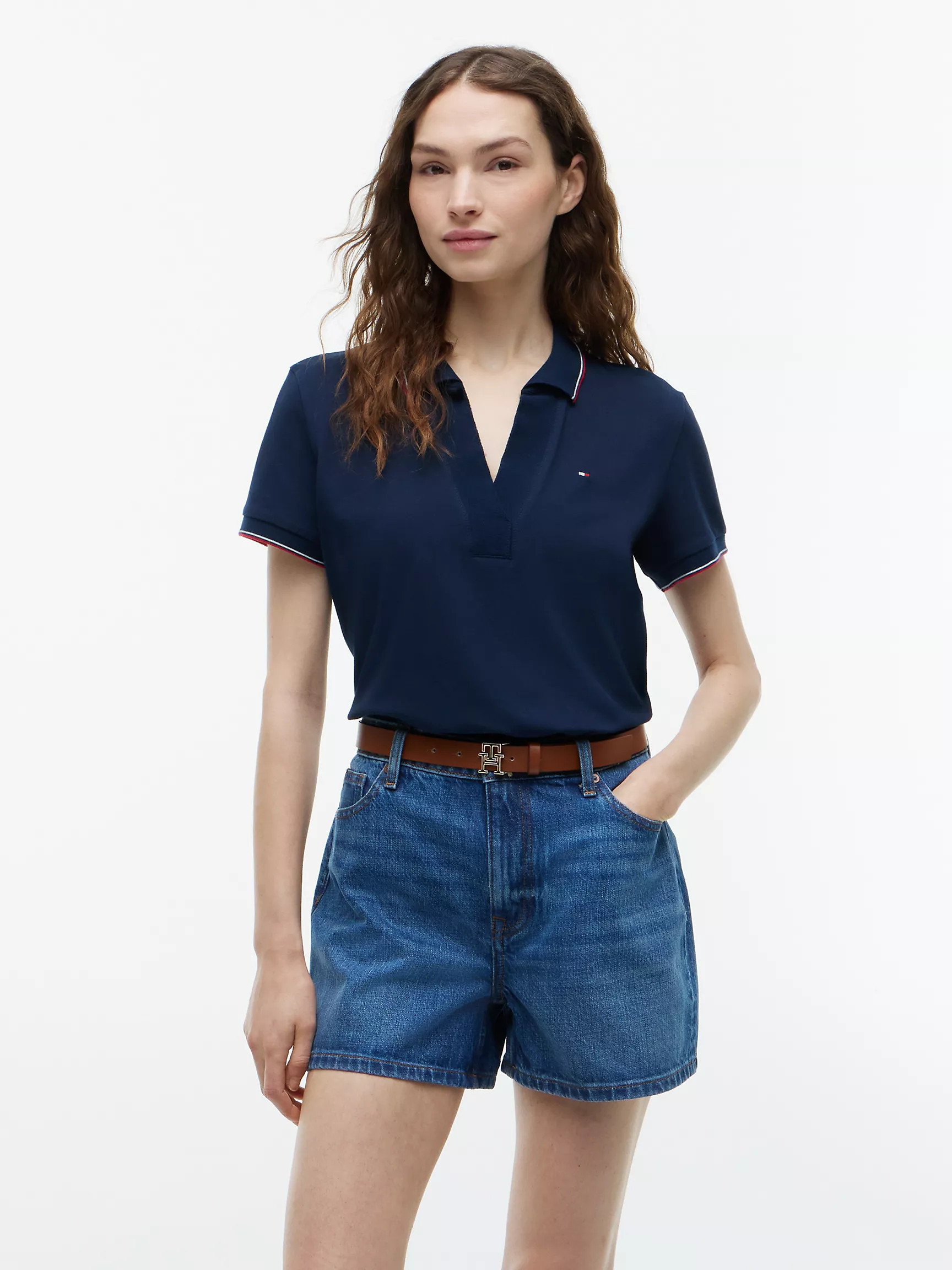 Regular Fit Open Placket Tipped Polo | Tommy Hilfiger | Tommy Hilfiger (US)