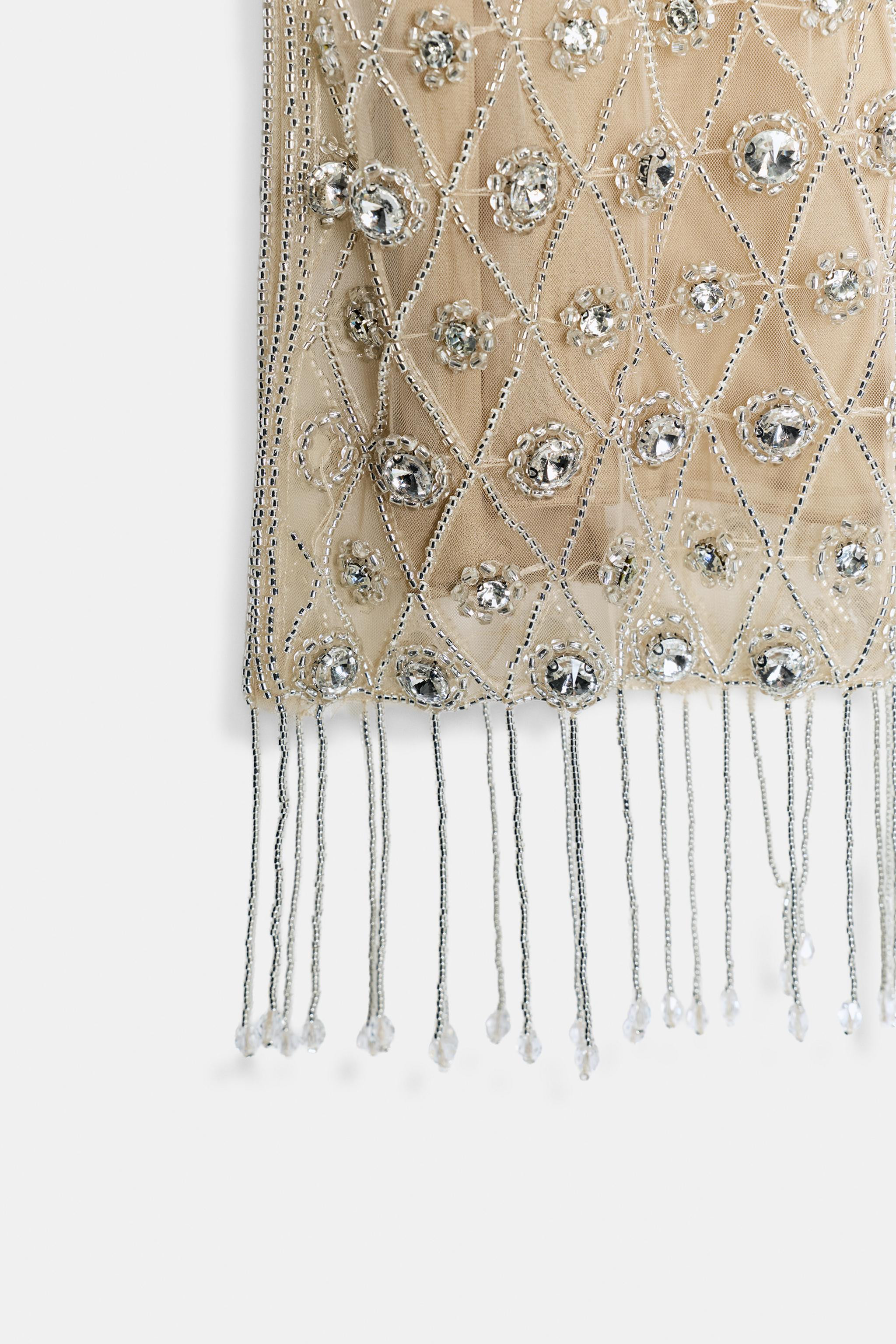JEWEL BEADED SHORT DRESS | Zara US