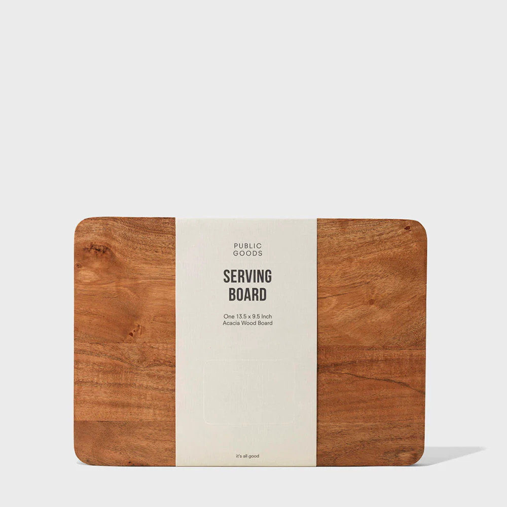 Small Wood Serving Board (13.9" x 9.5") | Public Goods