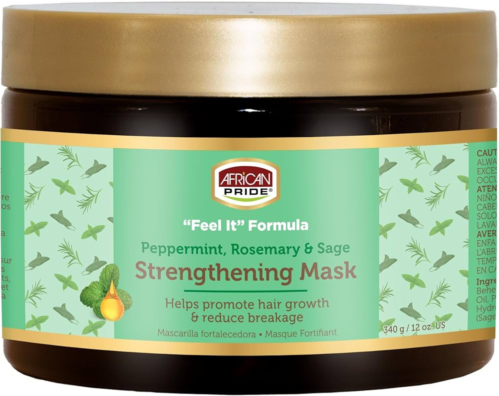 African Pride Feel It Formula Hair Strengthening Mask Treatment with Peppermint, Rosemary & Sage,... | Amazon (US)