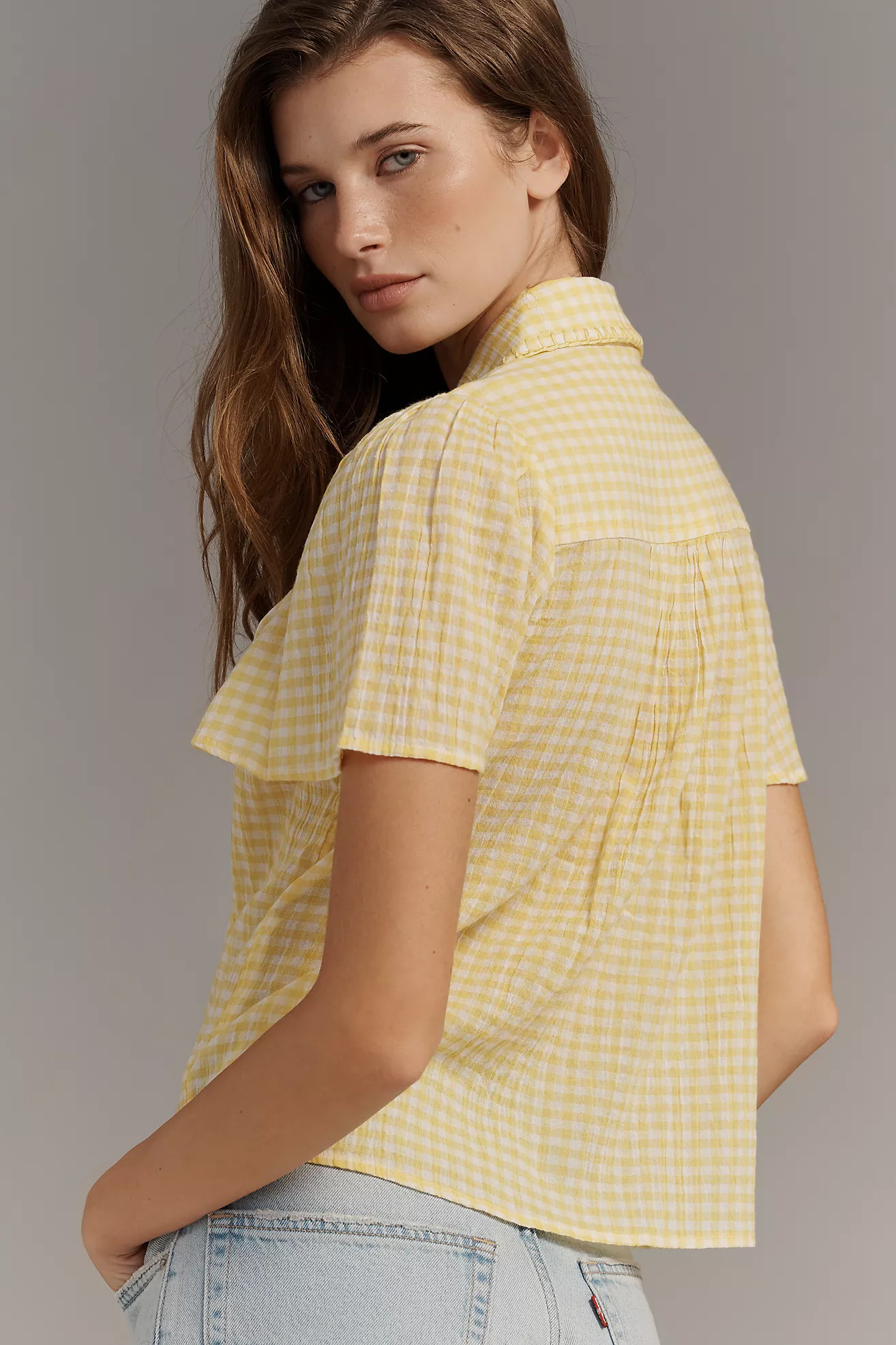 Pilcro Cotton Buttondown Blouse | Anthropologie (US)