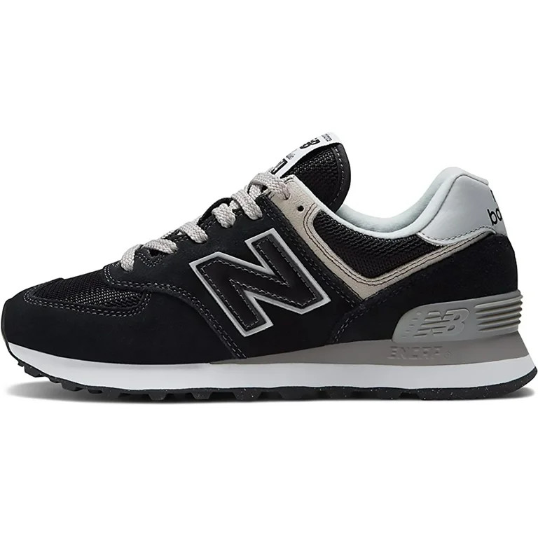 New Balance Women's 574 Core Sneaker - Black/White - Size 8 | Walmart (US)