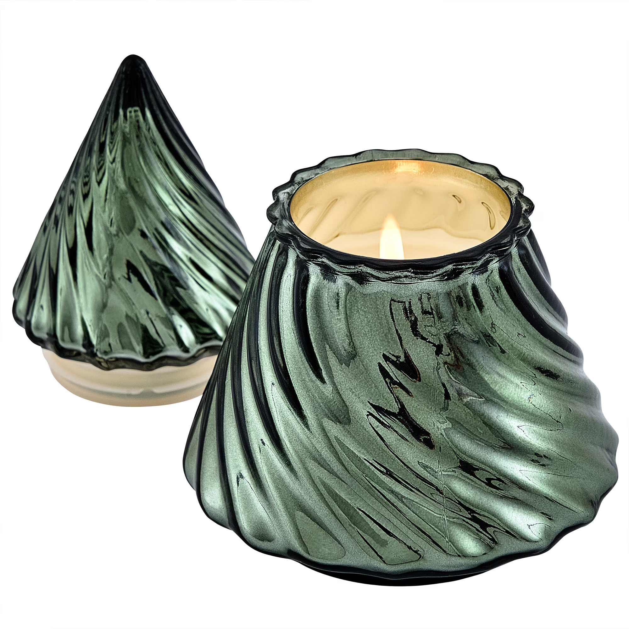 Better Homes & Gardens 1-Wick Glass Christmas Tree Candle, Fresh Cut Fraiser, 8 oz | Walmart (US)