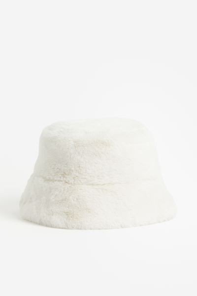 Fluffy Bucket Hat - White - Ladies | H&M US | H&M (US + CA)