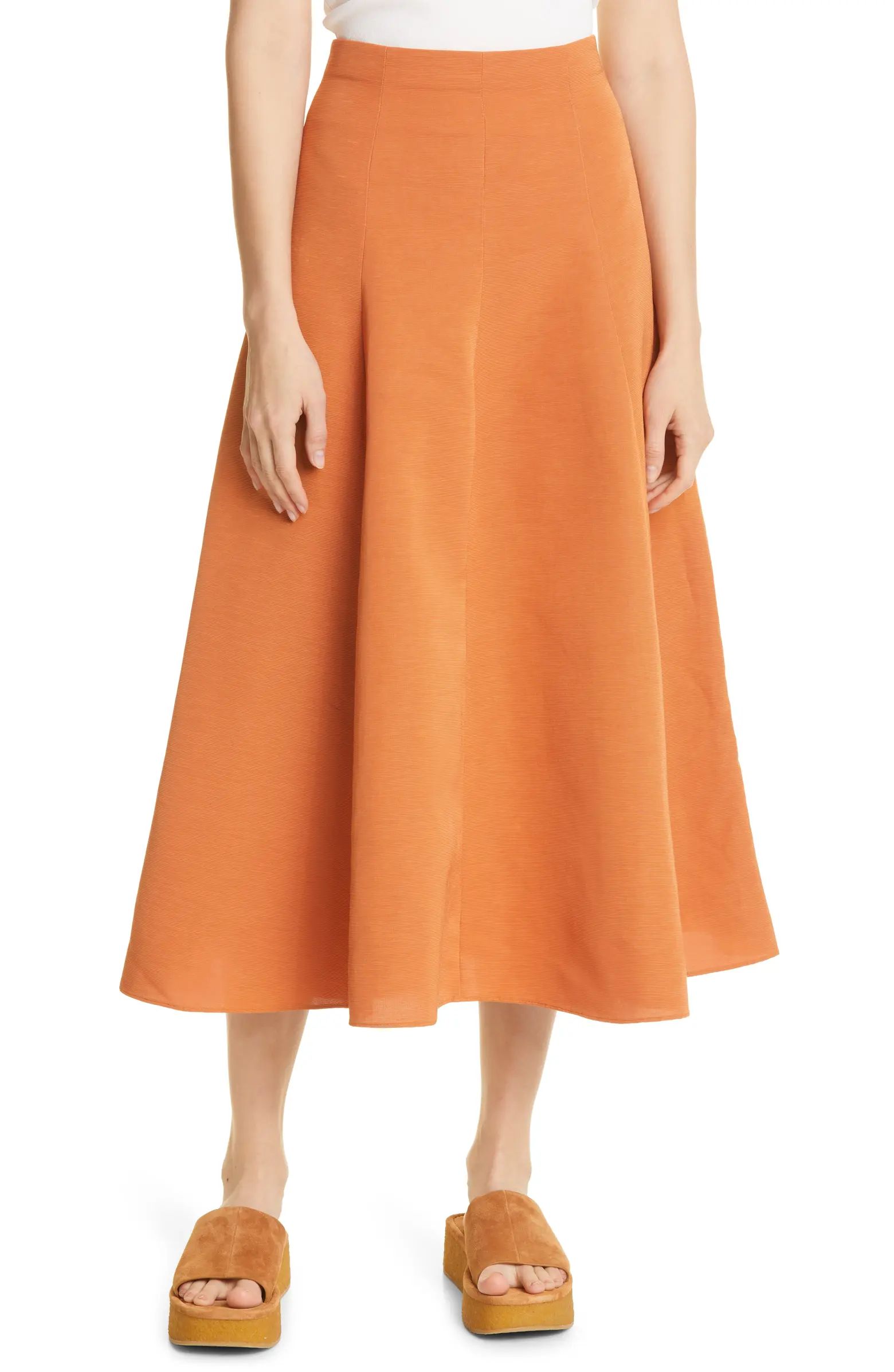 Paneled Cotton Blend Slip Skirt | Nordstrom