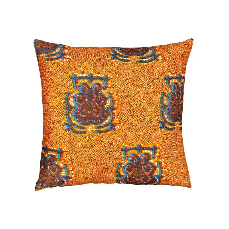 Floor Pillows African Dutch Wax Fabric - a Pair | Chairish