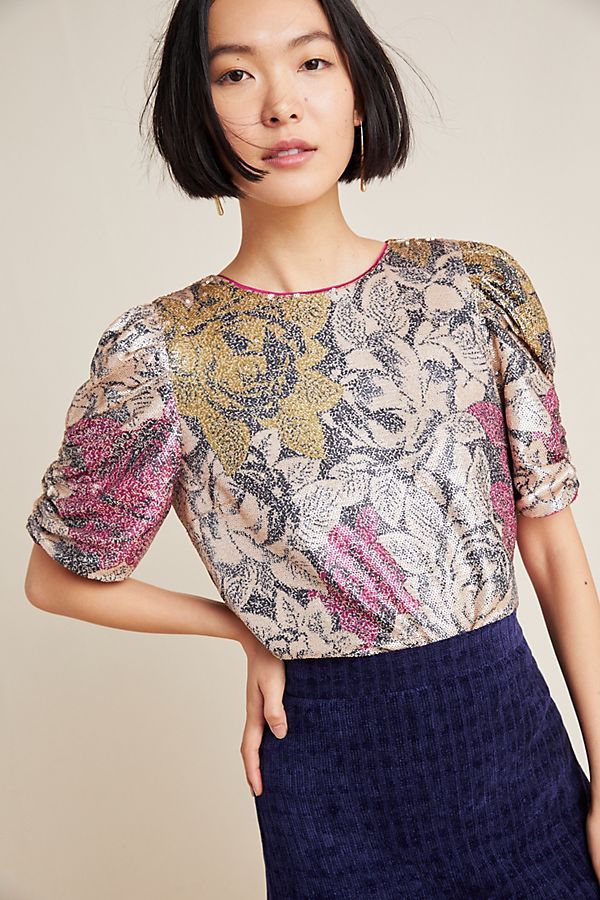 Marie Sequined Blouse | Anthropologie (US)