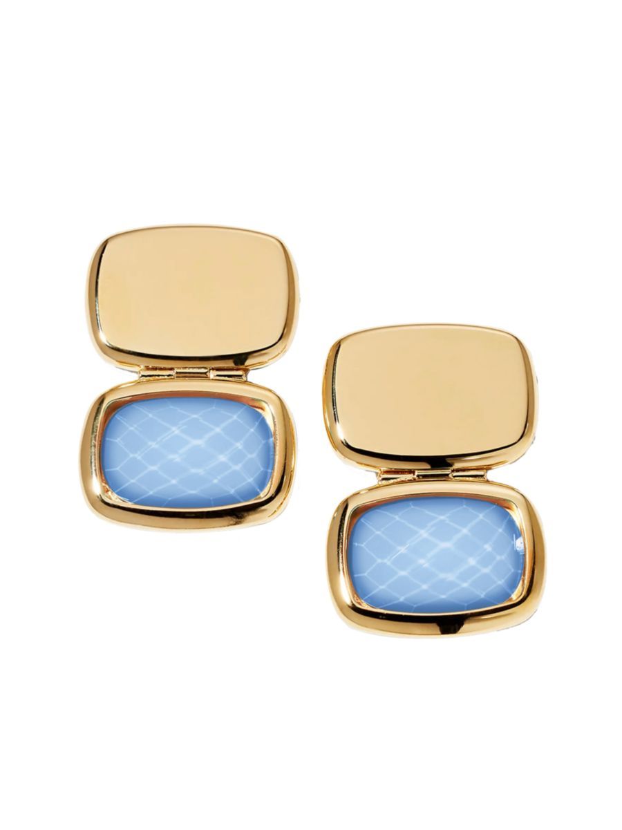 Toy 18K-Gold-Plated & Glass Double-Drop Earrings | Saks Fifth Avenue