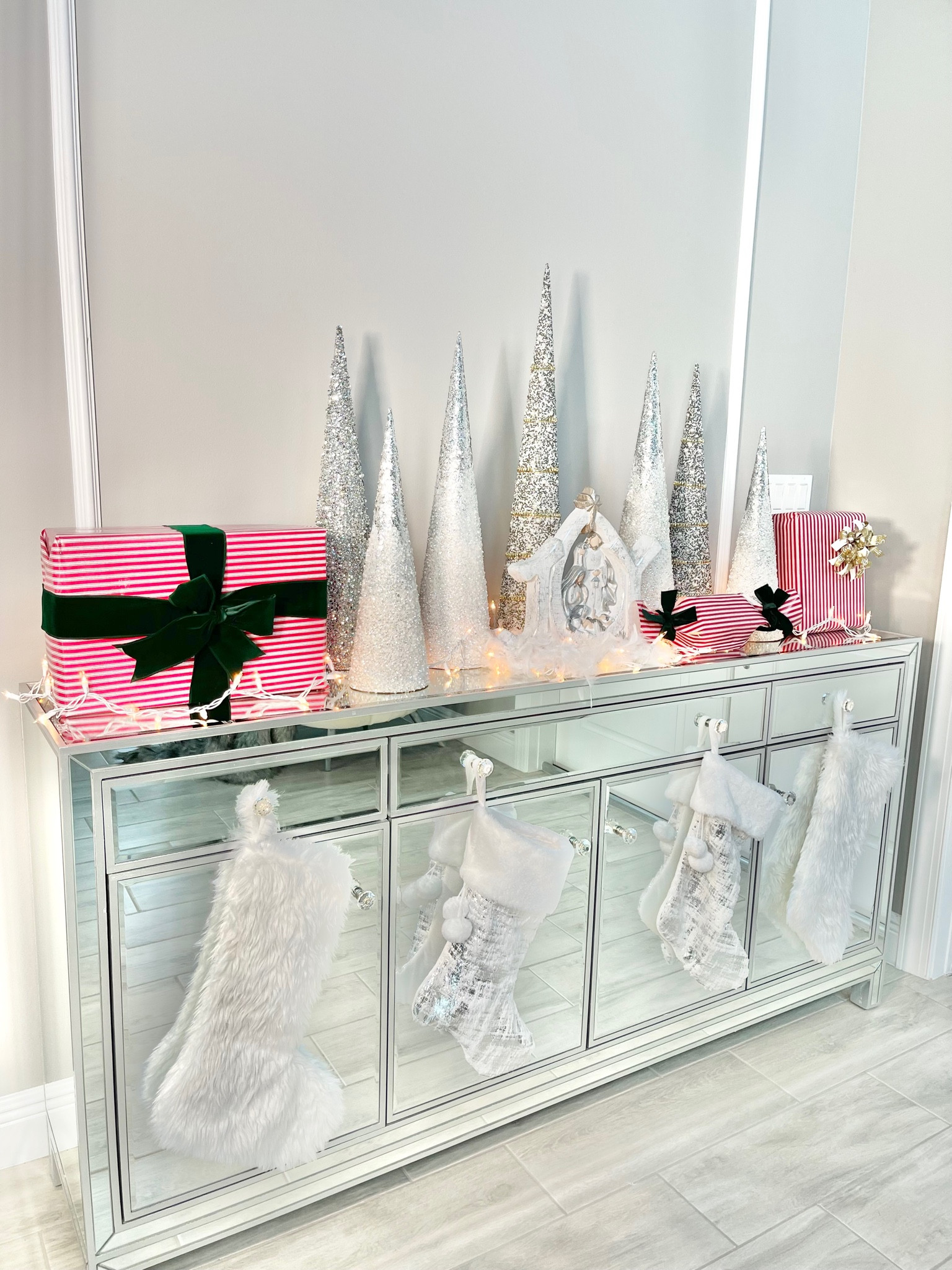 I love the way my credenza looks during the holiday season. 

#LTKSeasonal #LTKhome #LTKHoliday