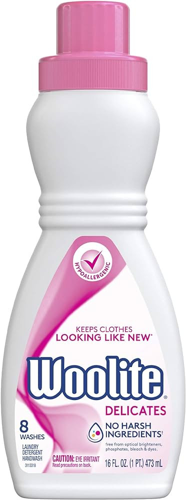 Woolite Delicates Hypoallergenic Liquid Laundry Detergent, 8 Loads, 16oz, Hand & Machine Wash | Amazon (US)