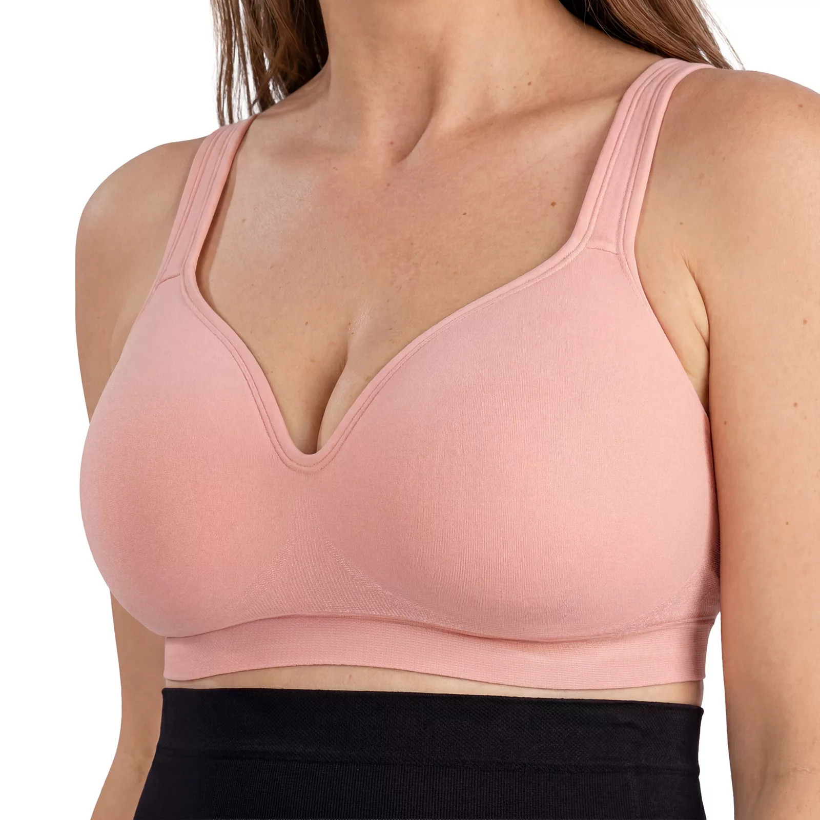 Women's Shapermint Sweetheart Wireless Contour Bra Full Coverage 10035, Size: XL, Pink | Kohl's