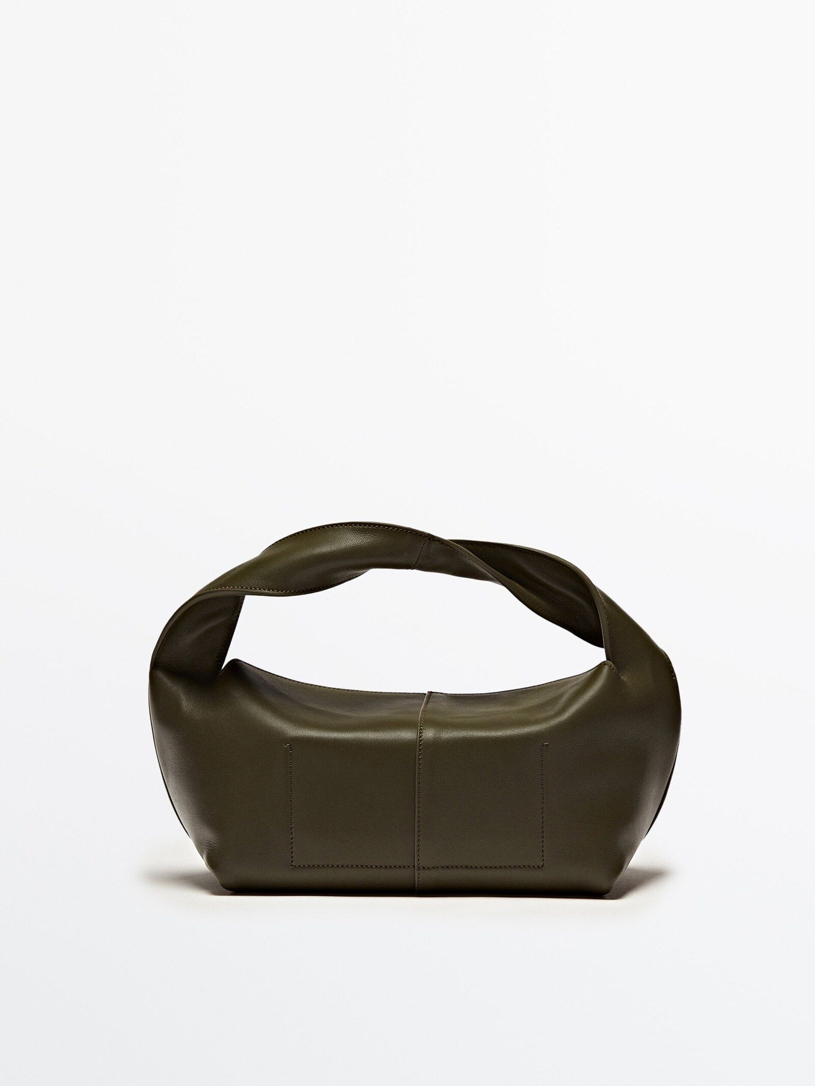 Nappa leather croissant bag | Massimo Dutti UK