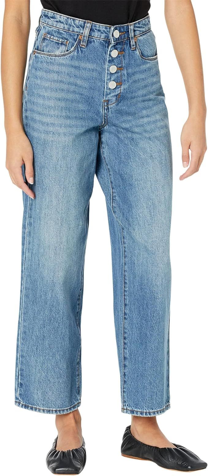 [BLANKNYC] Womens Exposed Button Fly Rib Cage Five Pocket Denim Jeans | Amazon (US)