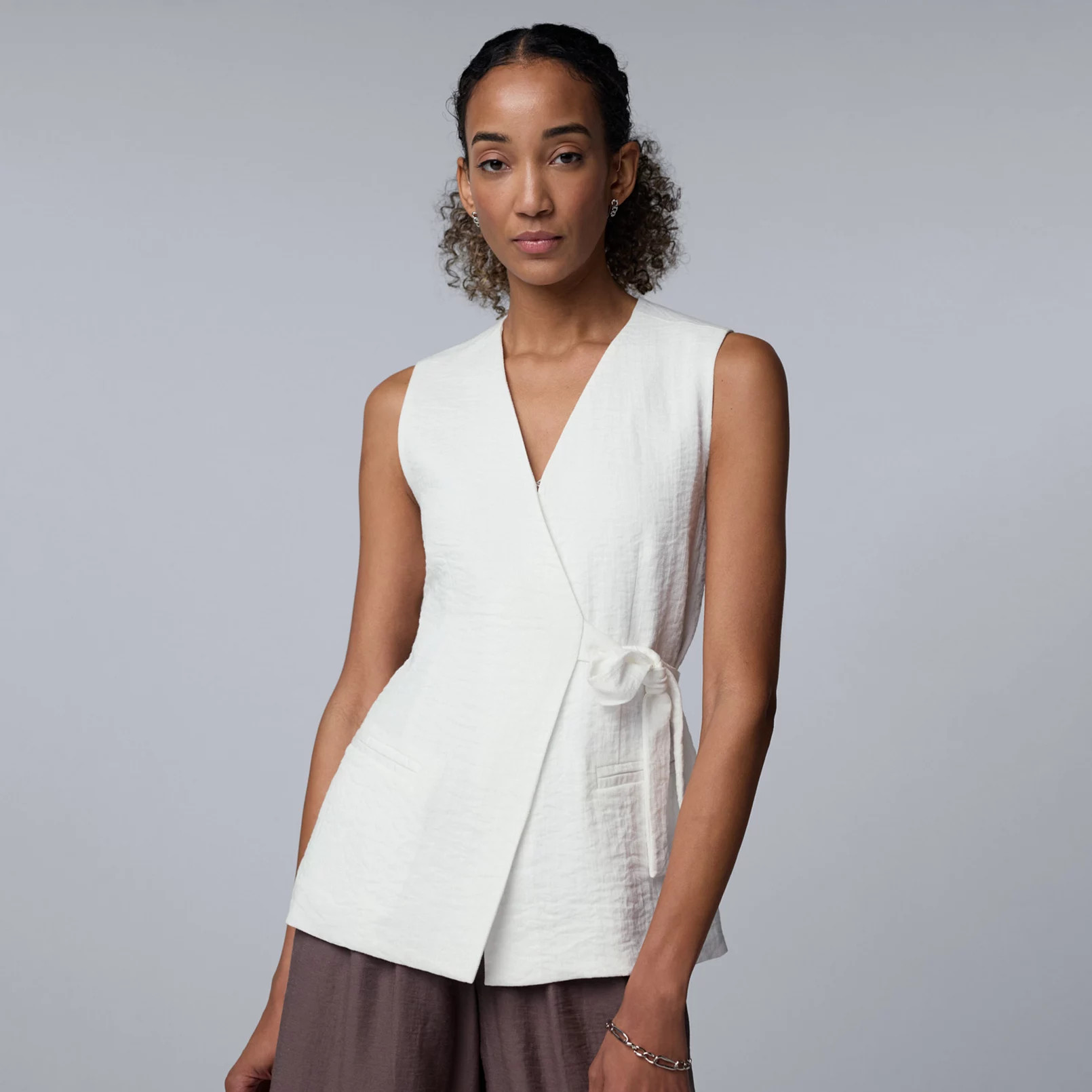 Women's Simply Vera Vera Wang Belted Vest | Kohl's