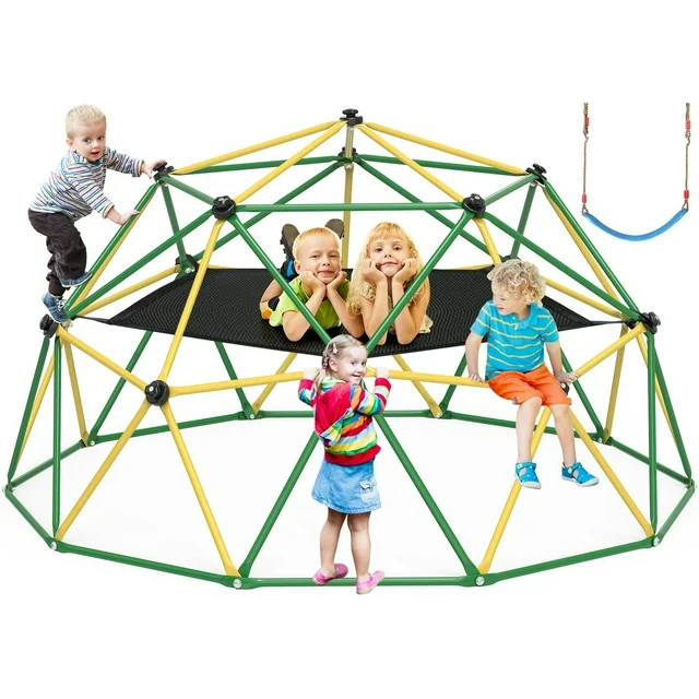 GIKPAL Climbing Dome, 10FT Dome Climber with Hammock for Kids Outdoor Play Equipment, Supports up... | Walmart (US)