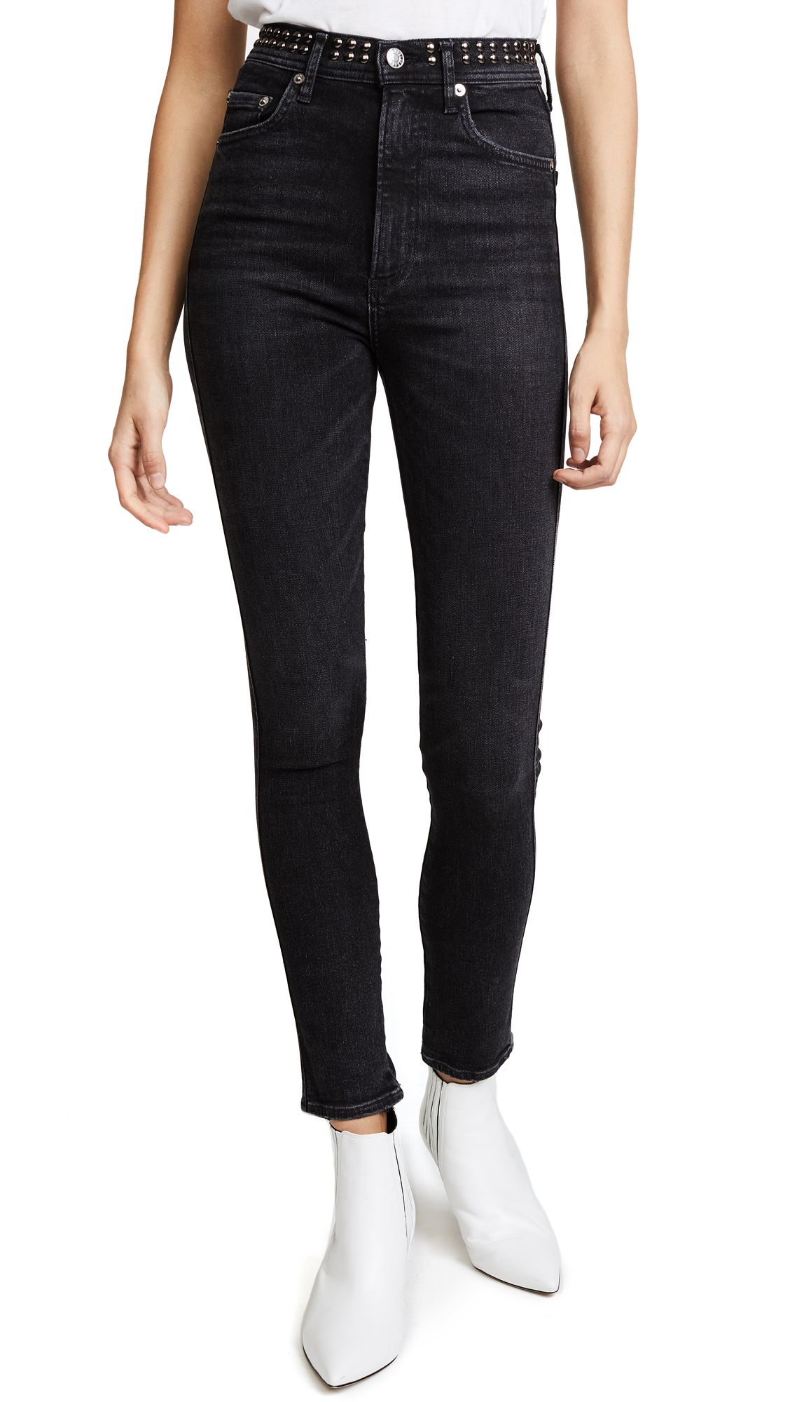 AGOLDE Roxanne Studded Skinny Jeans | Shopbop
