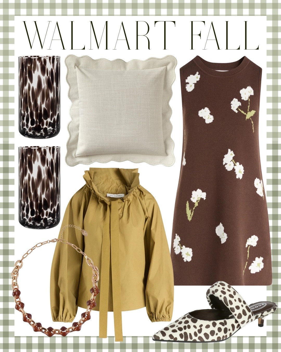 Preppy fall fashion picks from Walmart - sweater dresses, statement blouses, printed shoes, and warm-toned accessories perfect for autumn style.

preppy fall fashion | brown sweater dress | Walmart fall outfits | statement blouse | dalmatian print shoes | fall accessories

#LTKFindsUnder50 #LTKSeasonal #LTKWorkwear