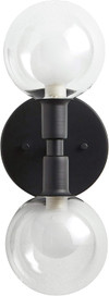 Click for more info about Rivet Mid-Century Modern Double Glass Globe Wall Sconce With Light Bulb - 5 x 6 x 13.5 Inches, Ma...