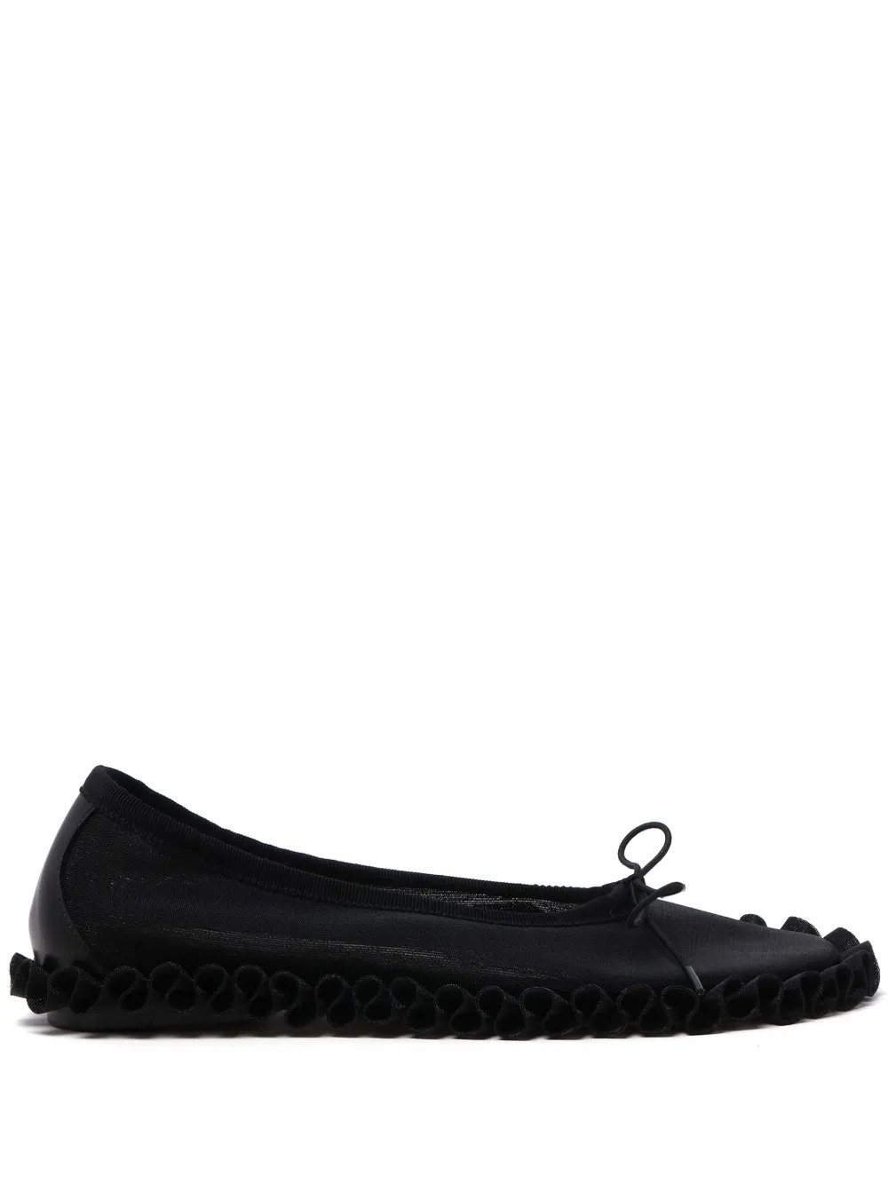 Simone Rocha ruffled-detail ballet flats - Black | Farfetch Global