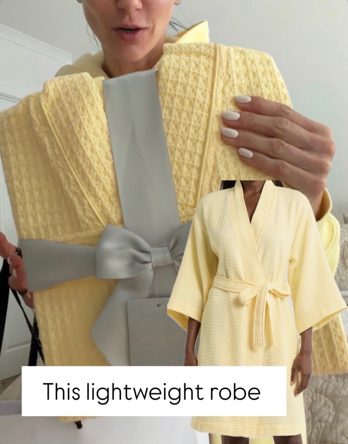 Bestseller! This lightweight robe is one of those little luxuries that makes everyday routines feel special. The soft waffle texture is breathable and comfortable, and the cheerful yellow color is perfect for summer mornings, getting ready, or winding down at night.

Lightweight robe, Waffle robe, Summer essentials, Self care favorites, Cozy home finds, Morning routine, Getting ready robe, Spa day at home, Loungewear, Gift idea for her, Everyday luxury, Home essentials, annabrstyle

#LTKBeauty #LTKgrwm #LTKselfcare