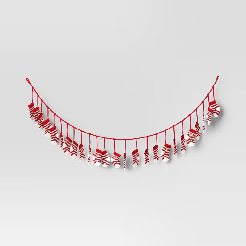 Holiday Stocking Countdown Garland Red - Threshold™ | Target
