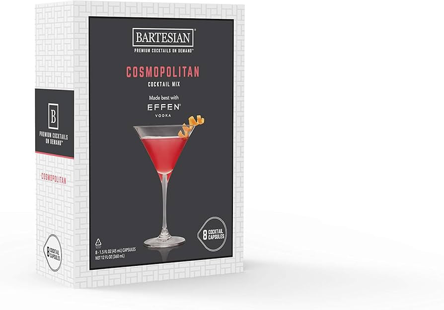 Bartesian Cosmopolitan Cocktail Mixer Capsules, Pack of 8 Cocktail Capsules, for Bartesian Premiu... | Amazon (US)