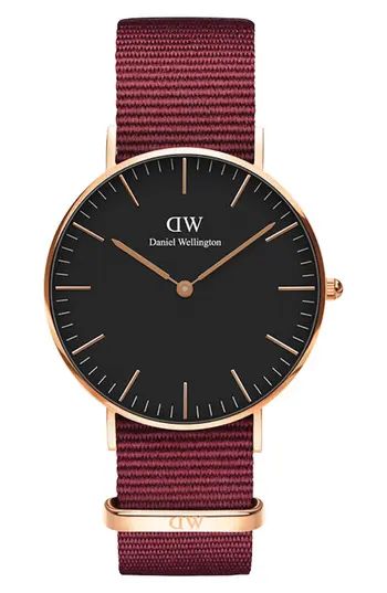 Daniel Wellington Classic Roselyn Nylon Strap Watch, 36Mm | Nordstrom