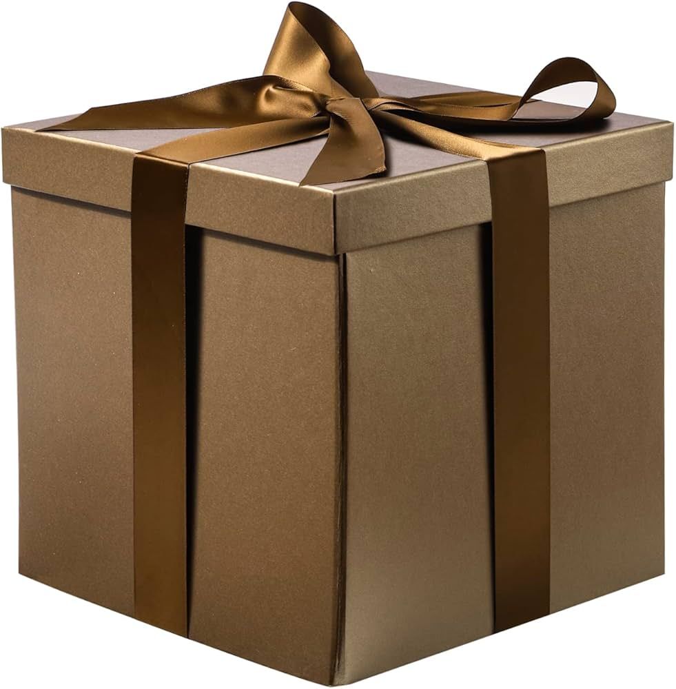 RUSPEPA Medium Birthday Gift Box with Lids, Ribbon and Tissue Paper, Collapsible Gift Box - 1 Pcs... | Amazon (US)