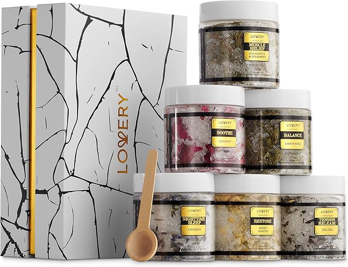 Christmas Gifts for Women Who Have Everything, Epsom Bath Salts Gift Basket Set, Relaxing Self Ca... | Amazon (US)