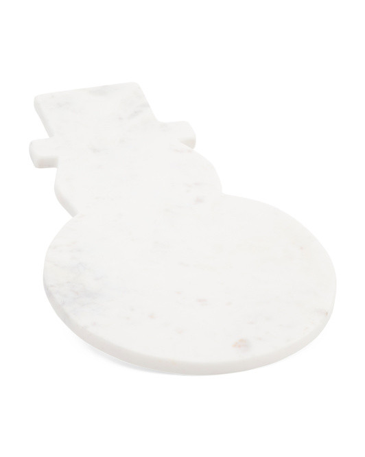 16x10 Marble Snowman Cheese Board | TJ Maxx