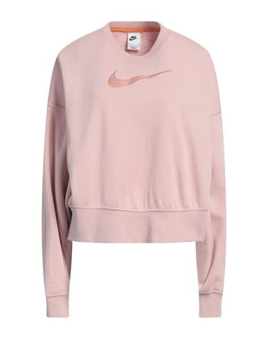 Nike Woman Sweatshirt Light pink Size S Cotton, Polyester | YOOX (US)