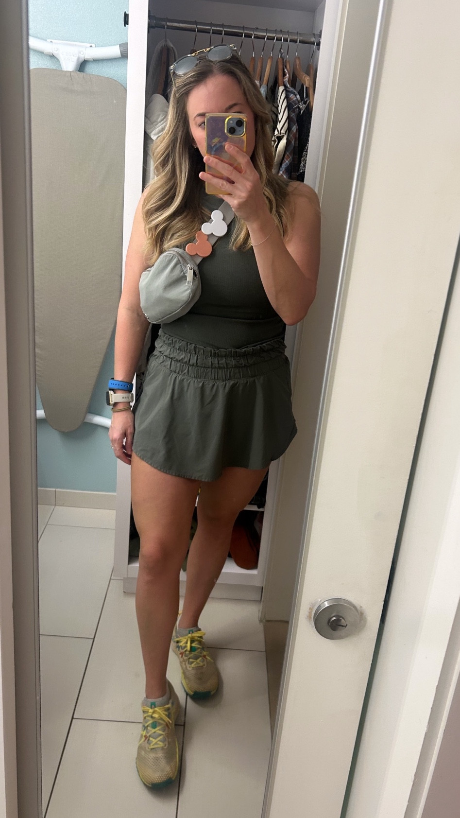 Disney outfit - Crz top and bottom - wearing a medium in both! The top is cropped but fits perfect just tucked into this skort! Also killing my jacket I wore on top! 

#LTKFindsUnder50 #LTKTravel #LTKFitness