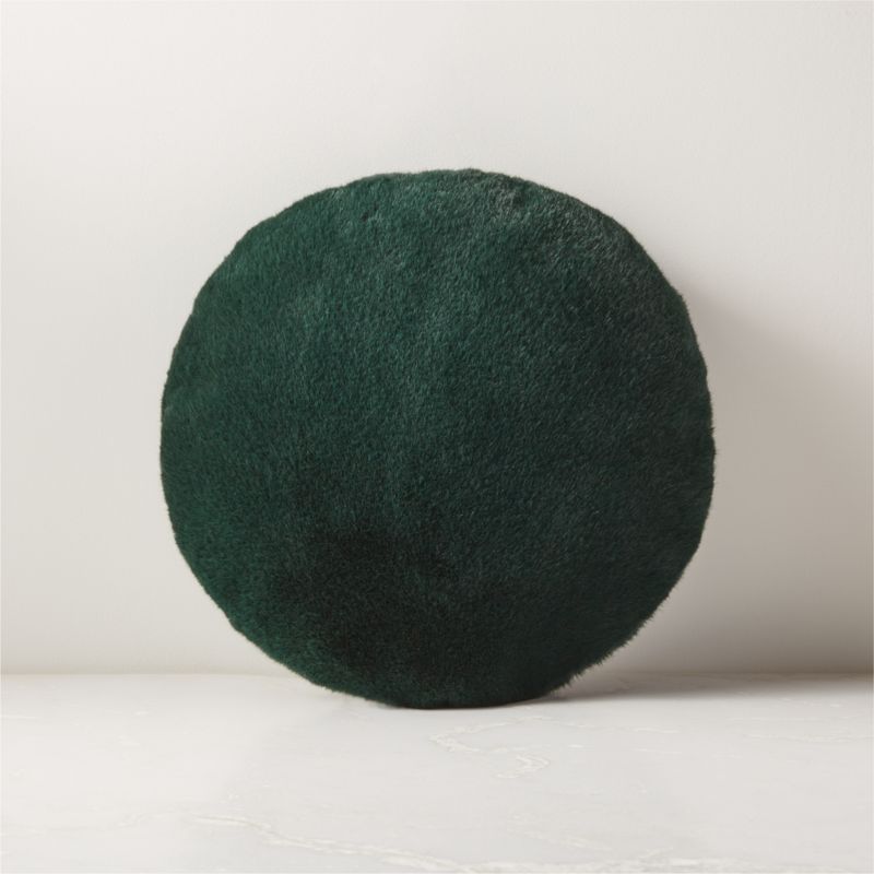Harlee Round Green Modern Throw Pillow + Reviews | CB2 | CB2